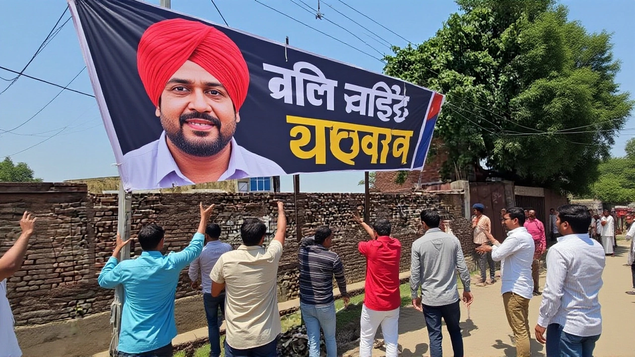 अखिलेश के 'काला दिन' बयान पर भाजपा का होर्डिंग जवाब