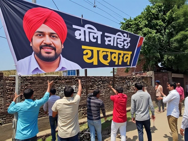 अखिलेश के 'काला दिन' बयान पर भाजपा का होर्डिंग जवाब